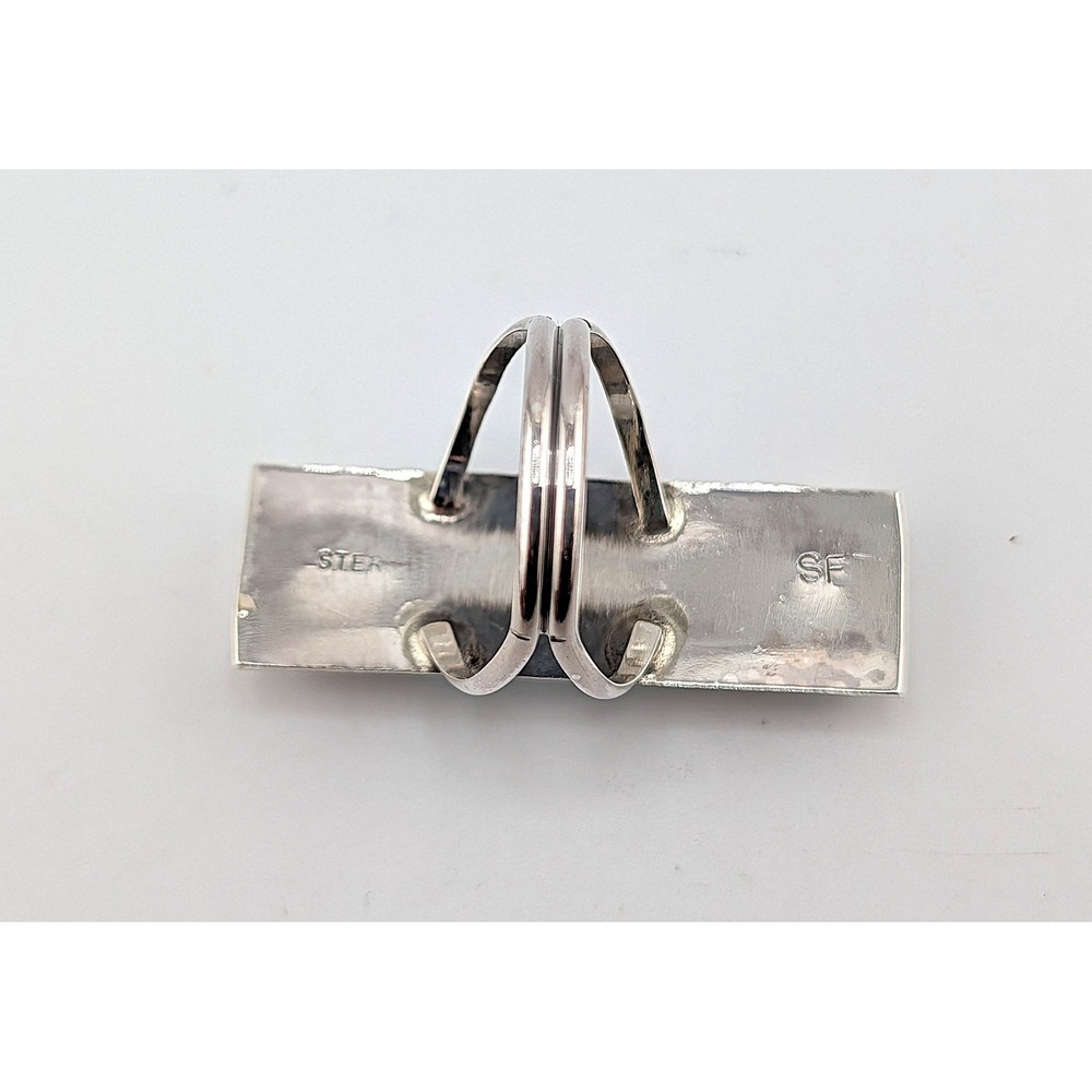 Handcrafted Navajo Cluster Ring Size 8 Women's Signed Traditional Jewelry *** - Picture 8 of 11